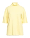 Jil Sander Woman Turtleneck Yellow Size 12 Cashmere