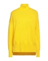 Jil Sander Woman Turtleneck Yellow Size S Cashmere