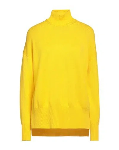Jil Sander Woman Turtleneck Yellow Size S Cashmere