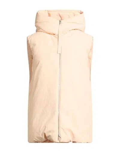 Jil Sander Woman Vest Apricot Size 00 Polyester In Neutral