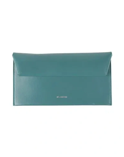 Jil Sander Woman Wallet Deep Teal Size - Leather In Green