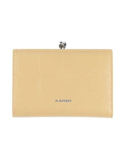 Jil Sander Woman Wallet Ivory Size - Leather In White