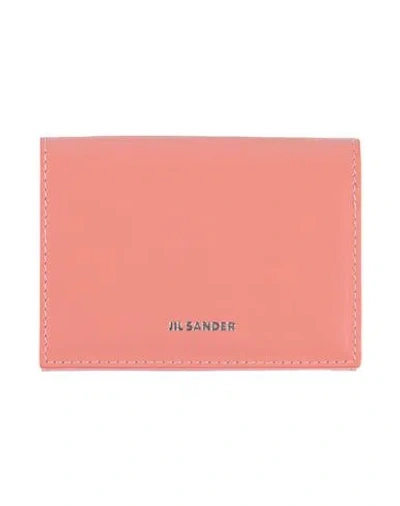 Jil Sander Woman Wallet Pastel Pink Size - Leather