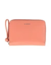 Jil Sander Woman Wallet Salmon Pink Size - Calfskin In Pink