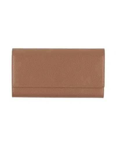 Jil Sander Woman Wallet Tan Size - Cow Leather In Brown