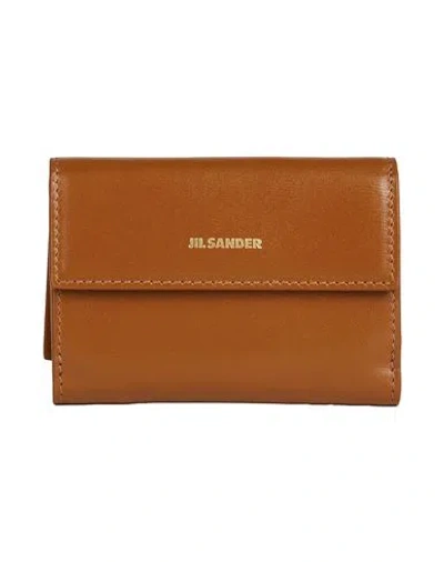 Jil Sander Woman Wallet Tan Size - Leather In Brown
