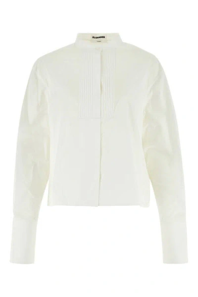 JIL SANDER JIL SANDER WOMEN WHITE POPLIN SHIRT