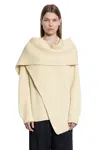 Jil Sander Wool Sweater With Dropped Shoulders And Long Scarf