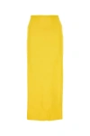 Jil Sander Yellow Straight Midi Skirt In Yellow