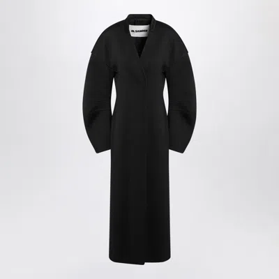 Jil Sander Woman`s Coat 53 In Black