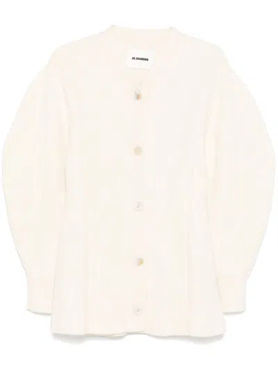 JIL SANDER JIL SANDER WOMAN`S LONG SLEEVES V-NECK LONG CARDIGAN