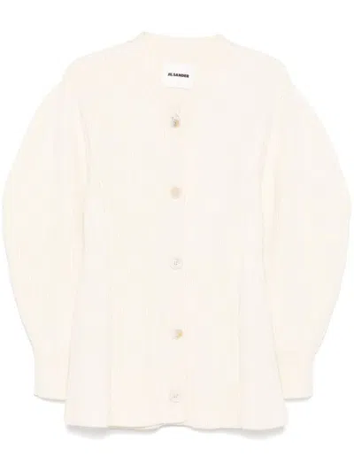JIL SANDER JIL SANDER WOMAN`S LONG SLEEVES V-NECK LONG CARDIGAN