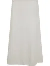 Jil Sander A-line Flared Midi Skirt In White