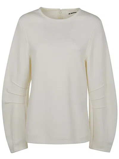 Jil Sander Woman's Top Cn Ls In White