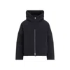Jil Sander Boxy Fit Down Jacket W/hood In Black