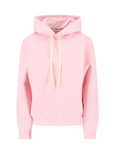 Jil Sander Women's 100% Cotton Crewneck Sweater In Pink