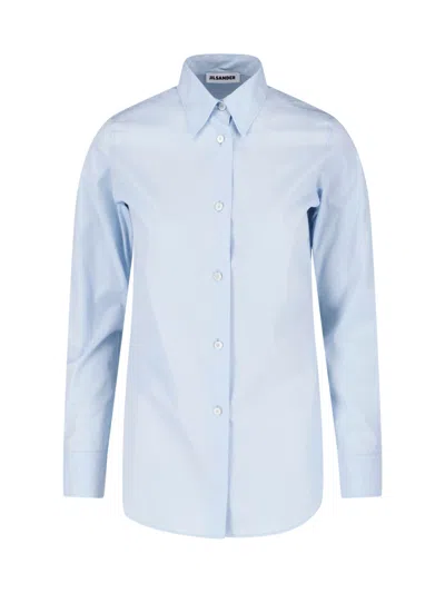 Jil Sander Women's 100% Cotton Shirt In Blue