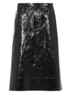 Jil Sander 90 Skirt Linen Midi-length Straight Hem In Black