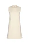 Jil Sander Sleeveless Round Neck A-line Dress In Neutral