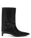 Jil Sander Half Calfskin Kitten-heel Boots In Black