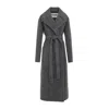 Jil Sander Long Grey Coat With Belt In Wool Blend Woman In Gris