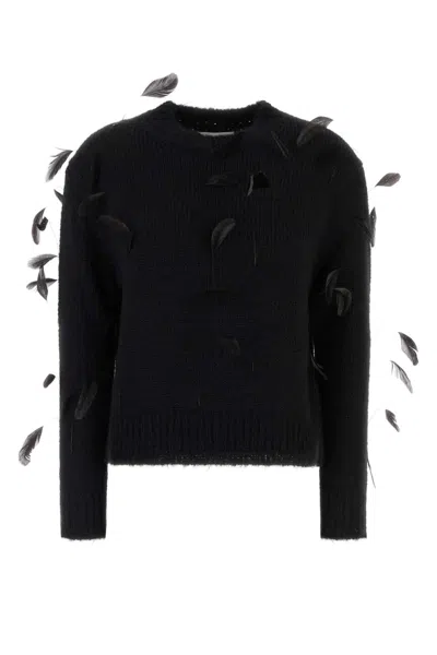 Jil Sander Women Black Alpaca Blend Sweater