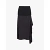 Jil Sander Black Wool Skirt In Black
