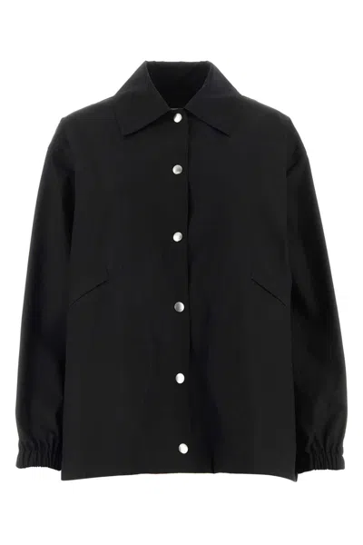 Jil Sander Women Black Cotton Windbreaker