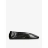 Jil Sander Woman Ballet Flats Black Size 10 Soft Leather In Black