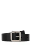 Jil Sander Women Black Leather Belt In Black