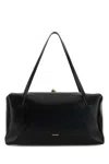 Jil Sander Women Black Leather Medium Goji Pillow Shoulder Bag In Black