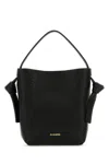 Jil Sander Women Black Leather Mini Knot Handbag