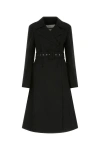Jil Sander Coat 05 Bonded Soft Diagonal Wool And Nylon In Black