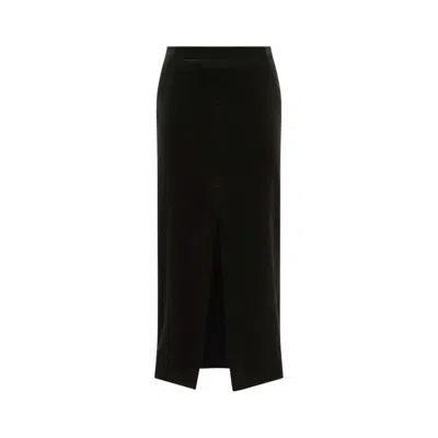 Jil Sander Women Black Solid Maxi Skirt In Multi