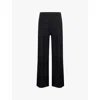Jil Sander Womens  Straight-leg High-rise Woven-blend Trousers In Black