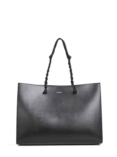 Jil Sander Women Black Tangle Tote Bag In Pattern