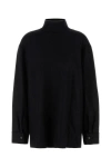 Jil Sander Black Turtleneck Top In Black