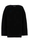 Jil Sander Black Wool Blend Oversize Sweater In Black