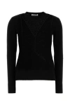 Jil Sander Women Black Wool Blend Sweater In Black