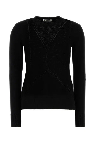Jil Sander Women Black Wool Blend Sweater