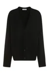 JIL SANDER WOMEN'S BLACK WOOL CARDIGAN