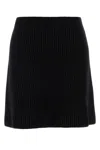 Jil Sander Black Ribbed-knit Wool Mini Skirt