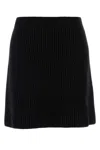 Jil Sander Women Black Ribbed-knit Wool Mini Skirt, 28 Luxury Skirts For Women Darveys In Black