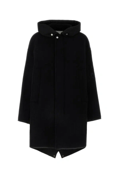 Jil Sander Women Black Wool Parka