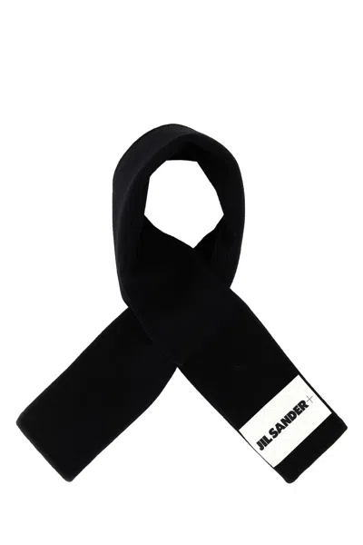 JIL SANDER JIL SANDER WOMEN BLACK WOOL SCARF