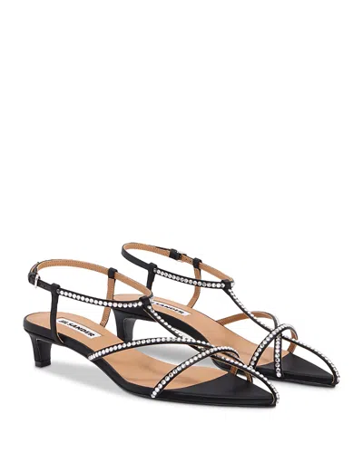 Jil Sander Women's Caged Sandals In Black