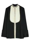 Jil Sander Oversized Two-tone Piped Crepe Shirt