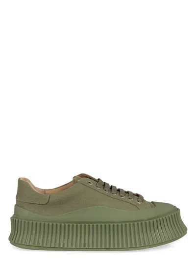 JIL SANDER WOMEN'S CANVAS PLATFORM SNEAKERS