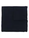 Jil Sander Luxe Cable Knit Cashmere Scarf In Blue