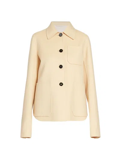 Jil Sander Women's Cashmere Shirt Jacket In Butter